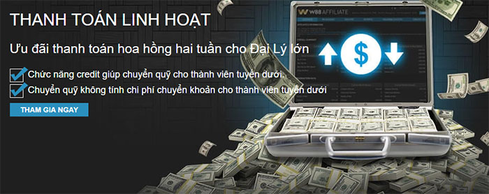 Nhận hoa hồng linh hoạt từ w88